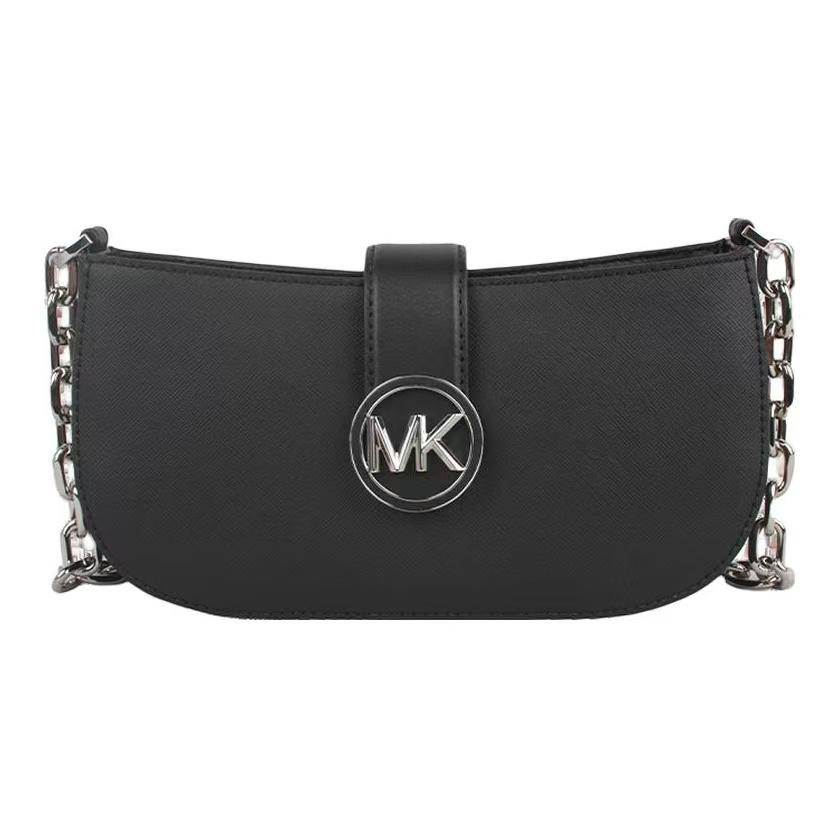 

Michael Kors MK Carmen Leather Shoulder Bag Women Bags Black 35H3SNMC0L-BLACK Basic Set (Bag+Dust Bag)