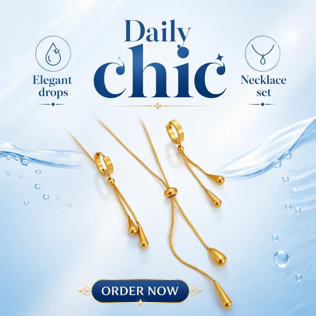 High Quality Simple Big 18k New Trendy Fashion Gold Plated Valentines Day 2026 316l Stainless Steel Gift Jewelry Set for Women