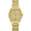 Rebellious Gold Stainless Steel Ladies Quartz Watch GW0601L1