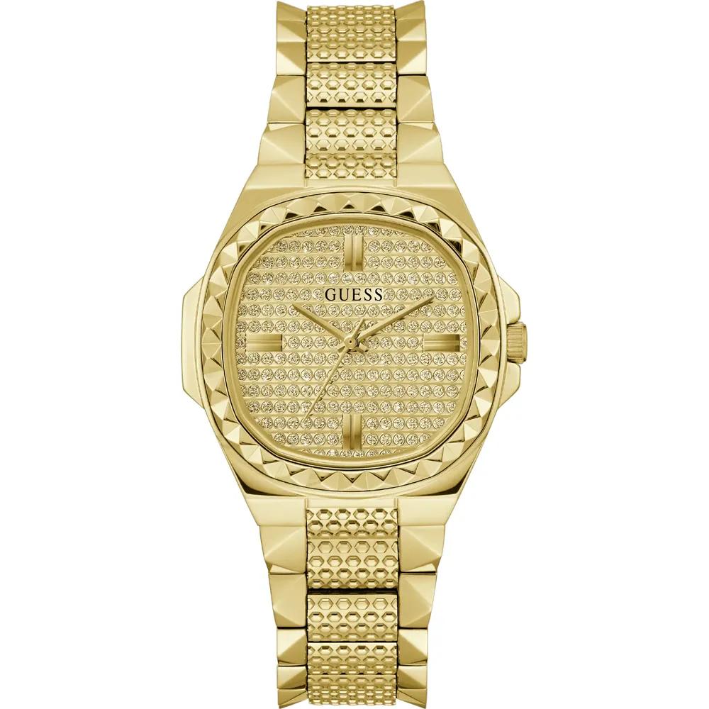 GUESS Rebellious Gold Stainless Steel Ladies Quartz Watch GW0601L1 золотой