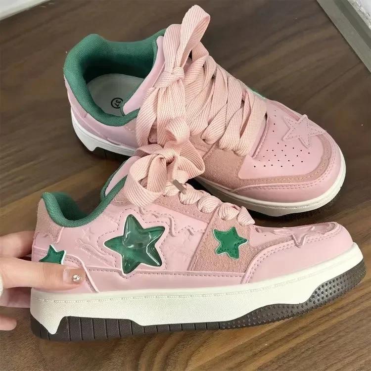 Fashion Trend Five-pointed Star De Training Shoes, Retro Leisure Sports Skateboard Shoes womens shoes
