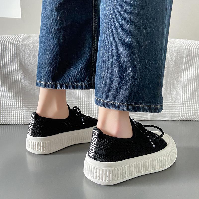 2025 summer new hollow socks shoes breathable student Japanese big head shoes ins tide Korean version of white shoes DT018