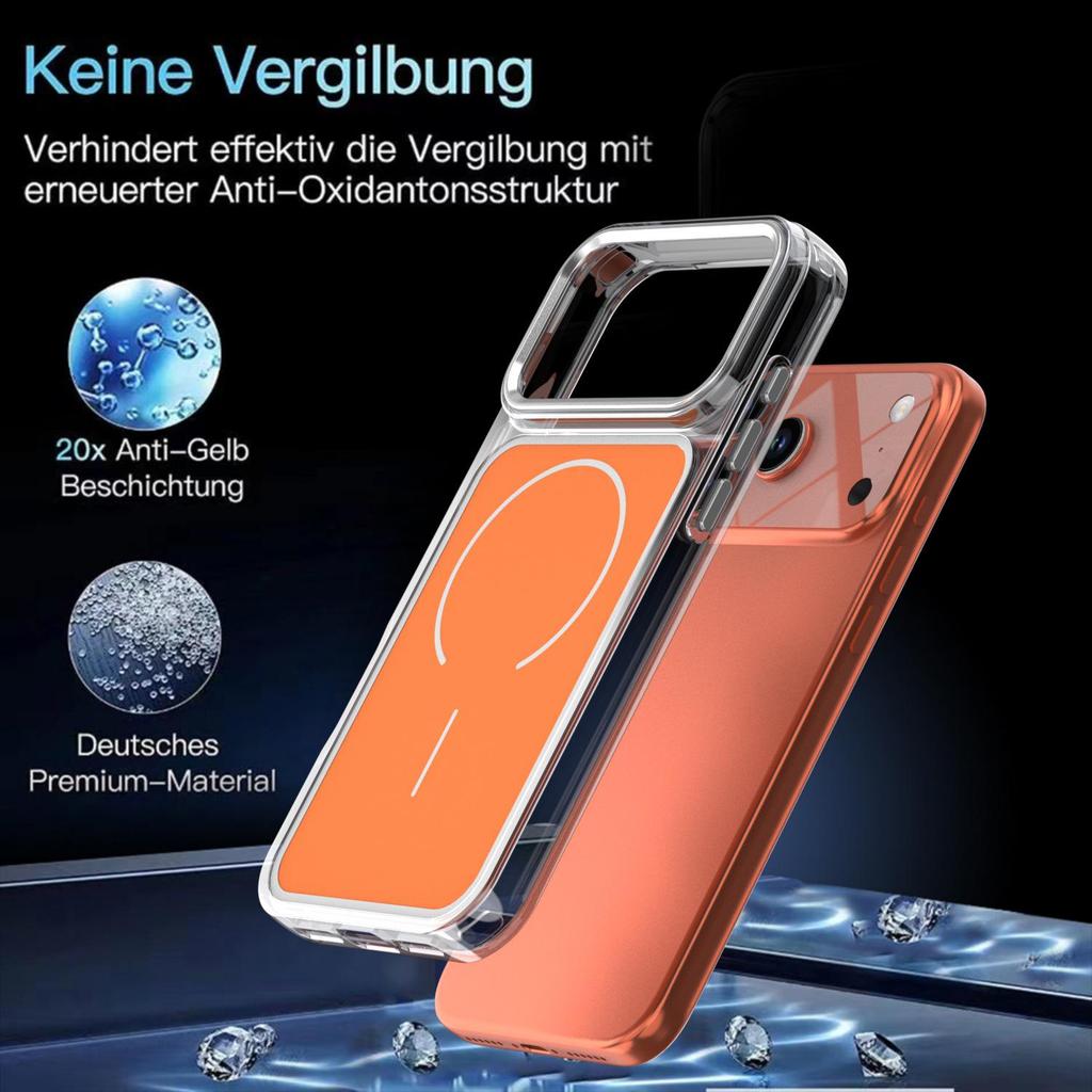 iPhone 17 Pro Max Bright Shadow Dual-Color Magnetic Case, Compatible with 16 Pro and Drop-Proof for 15.
