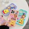 Winnie Pooh Friends Cute Phone Case For iPhone 17E 11 12 13 14 15 16 17 Pro Max 16e 17 Air 13 Plus Candy Color Fundas Back Cover