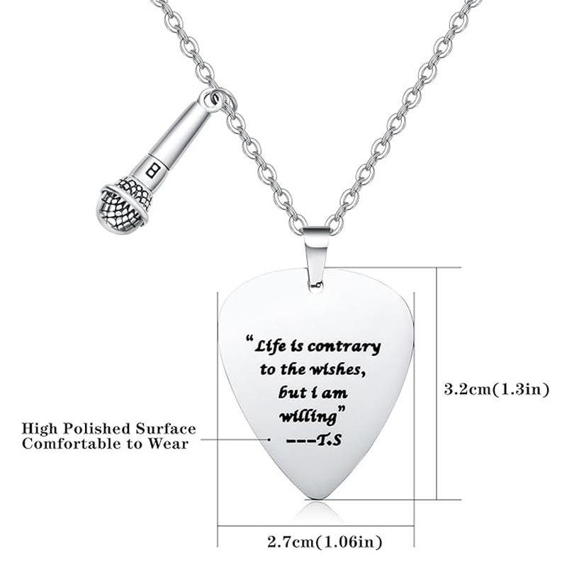 

Heart Minimalist Modern Necklace With Unique Guitar Pick Pendant Perfect For Occasion Any ML1461