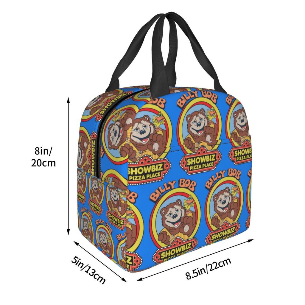 Showbiz Pizza Billy Bob Insulated Lunch Bag for Kids School Cooler Thermal Food Box Tote Portable Lunch Boxes Container