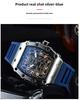 Barrel-Shaped Unisex Quartz Watch with Hollow Non-Mechanical Pointer and Single Calendar