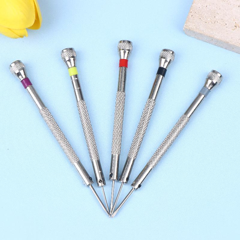 5Pcs Set 0.8-1.6Mm Steel Screwdriver For Watch Repairing Portable Watch Tools Band Removal With Mini Link Pins Watchmaker Tools