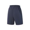 Li Ning Fitness Series Solid Color Mid Waist Drawstring Quick Dry Straight Leg Sports Shorts Men Shorts Ink-Blue AKSV111-21