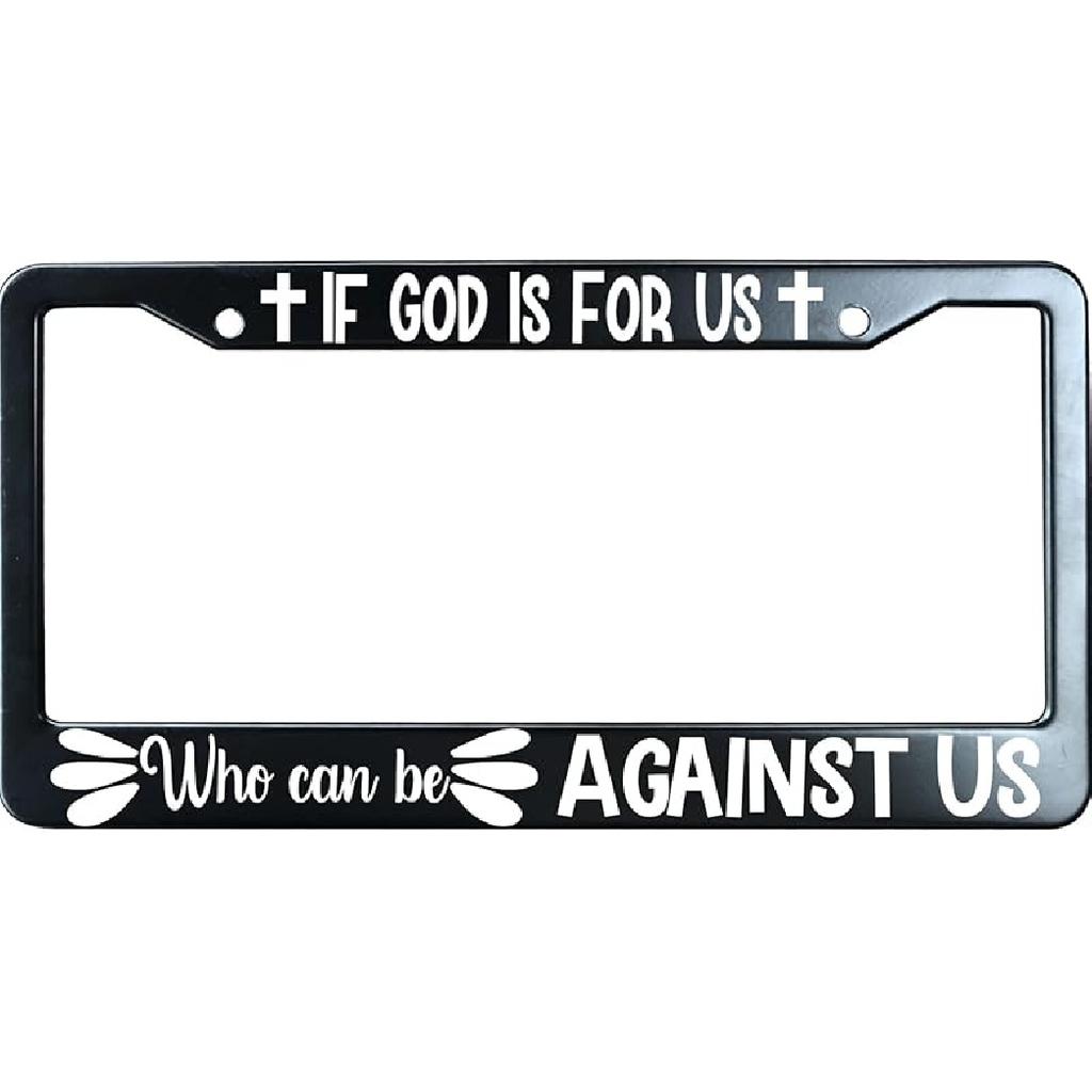 Do You Follow Jesus This Close? Matte Black Stainless Steel License Plate Frame For Christian, Jesus/God Auto Car Tag Frame, Heavy Duty License Plate
