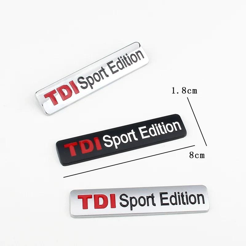 3D Metal TDI Sport Edition Logo Car Rear Trunk Badge Emblem Sticker For VW GTI Polo Golf 5 6 7 Passat Tiguan JETTA Accessories zf2