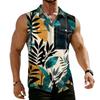 Men's Workwear Lapel Button-Down Vest Shirt - Lightweight Sleeveless Top