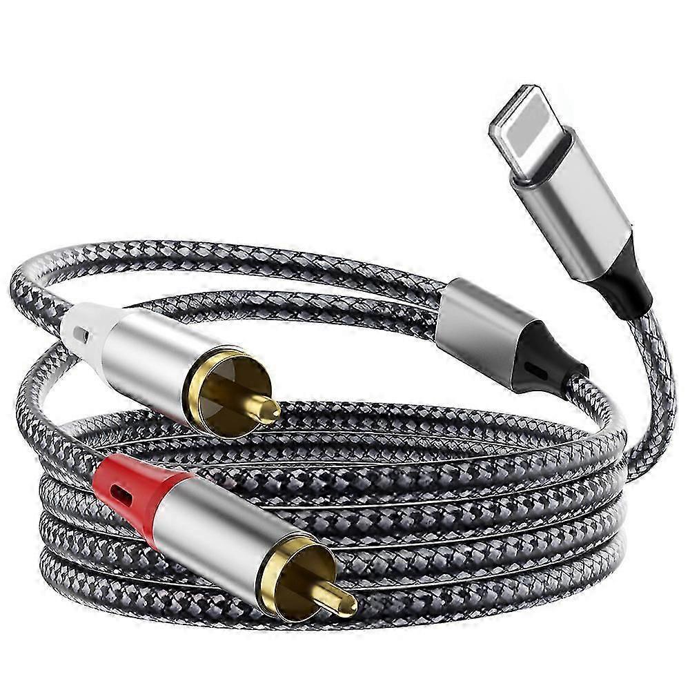 Kabel audio Lightning do RCA: Adapter rozdzielacz Y 1m dla urządzeń iOS i kontrolerów DJ