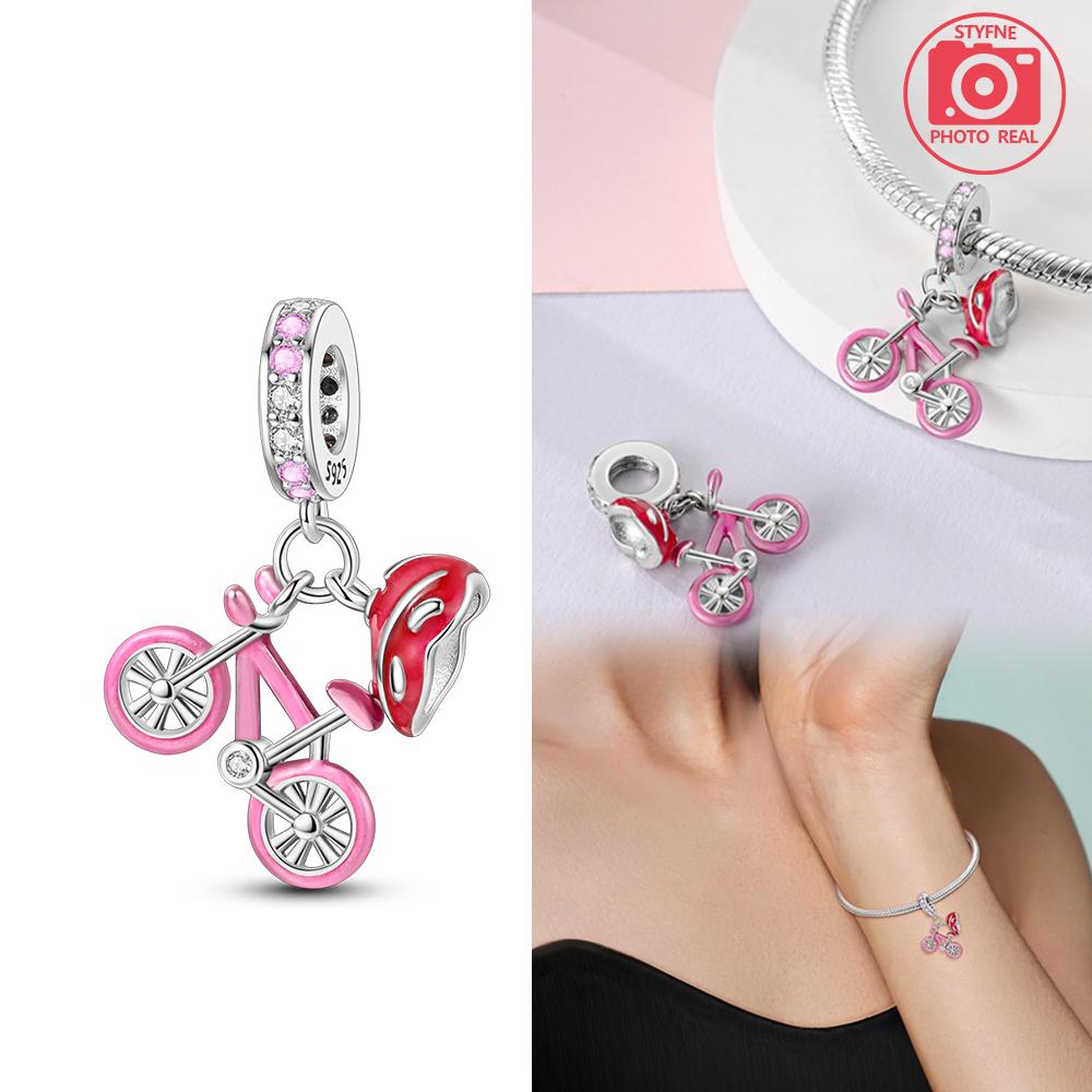 Pastel Road Bike Pendant Copper Colors For Charms Copper Colors Original Bracelet For Jewelry Making