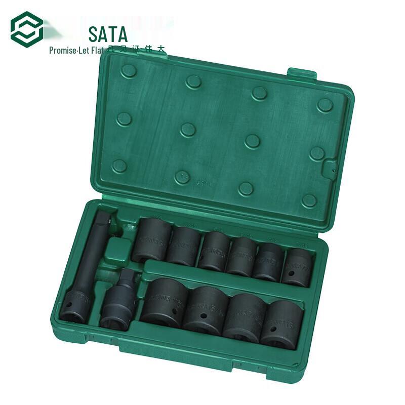 SATA 09008 12-Piece 1/2-Inch Drive Imperial Pneumatic Socket Set 12-Piece 1/2-Inch Drive