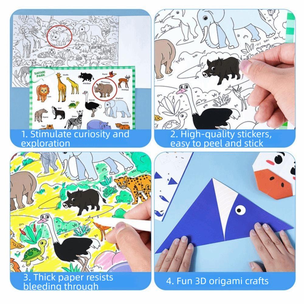 Creative Search Find Sticker Book Funny Digital Sticker Book 3D Origami Books Early Education
