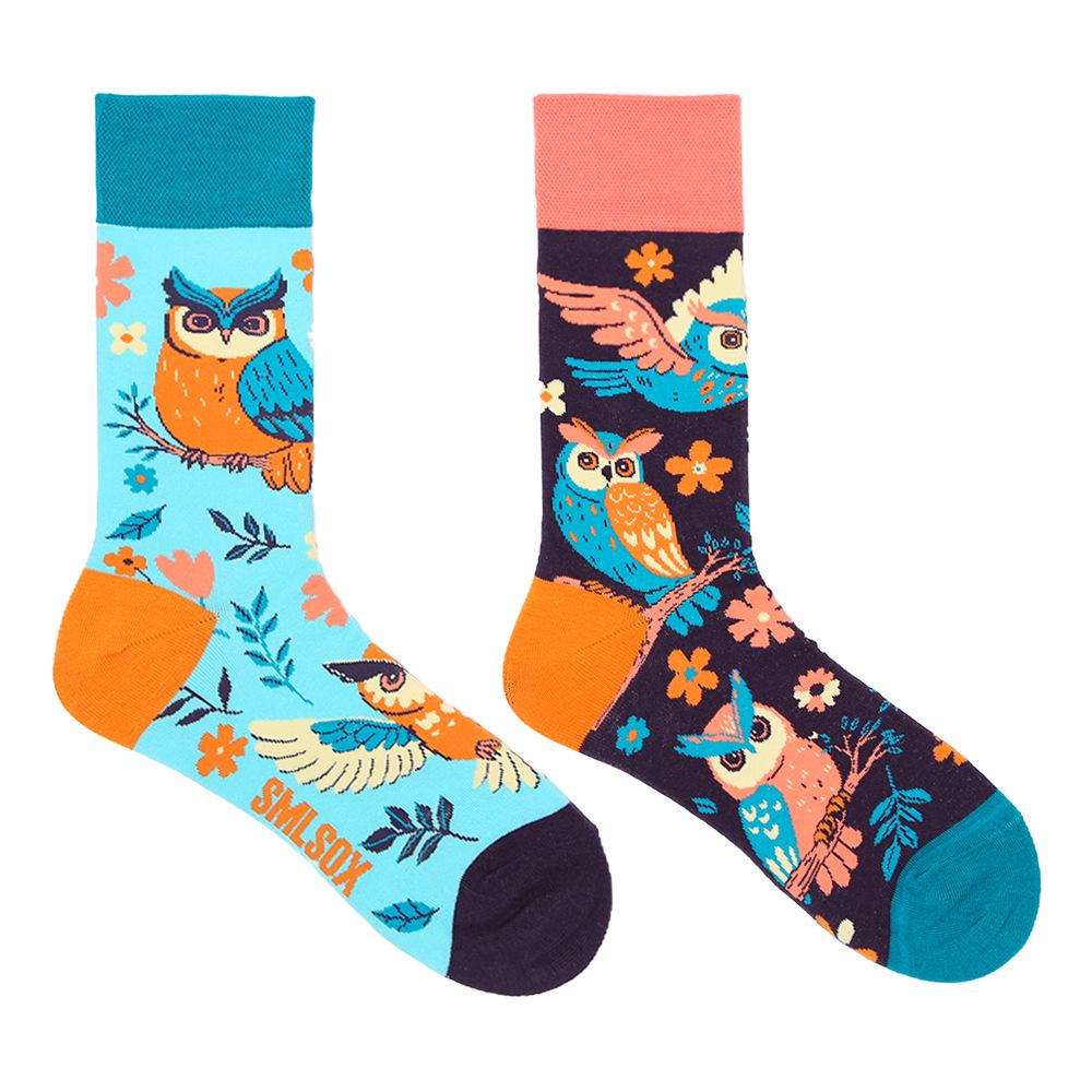 Calzini AB Asimmetrici Trendy Divertenti per Coppia Anatra Mandarina Colorati Calzini a Mezza Gamba SMLSOX