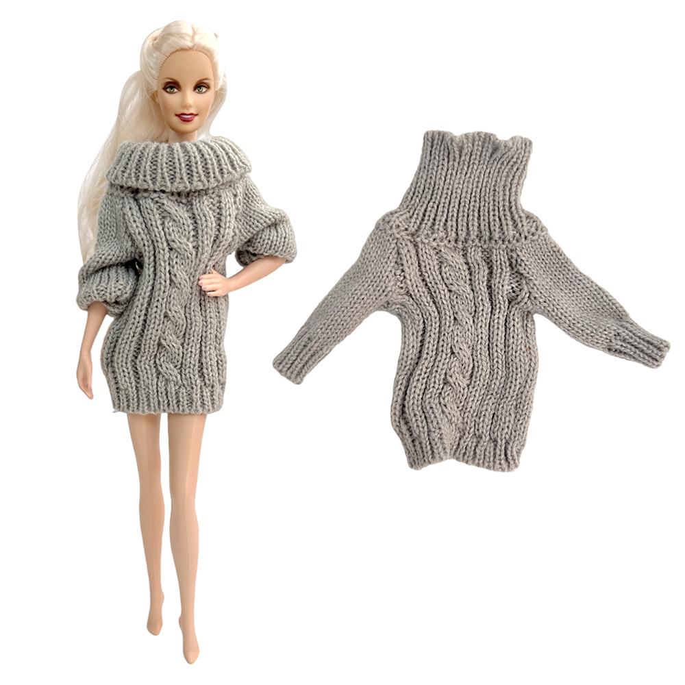 1/6 Babi Doll Clothes For 29-32 CM Dolls Accessories Knitted Cotton Sweater Dress Doll Clothing Shoes 11.5 Inch Doll Coat JJ
