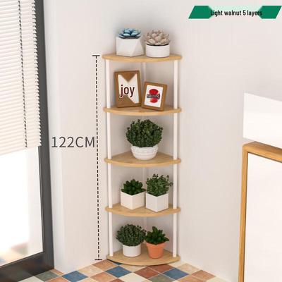 Bamboo Corner Flower Stand Storage Shelf