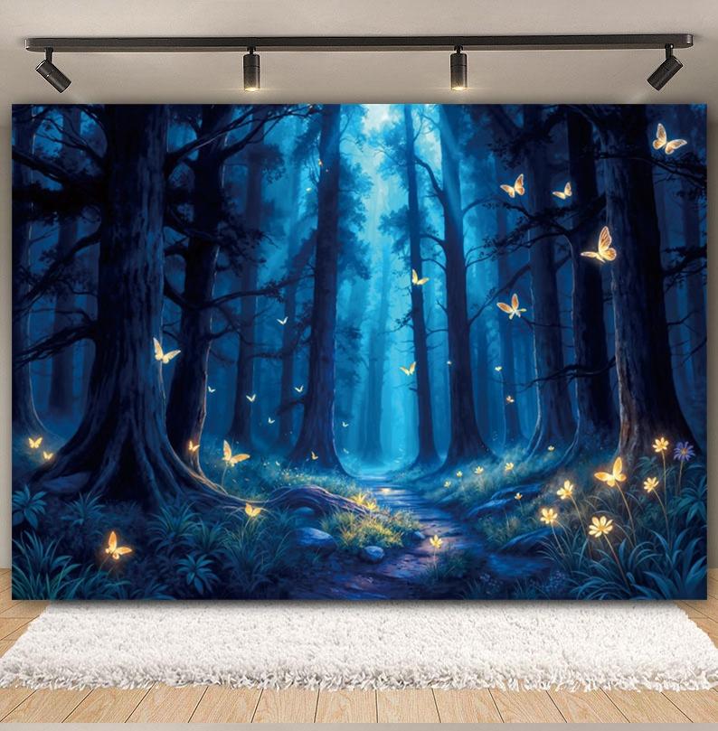 Dreamy Forest Photography Backdrop Enchanted Jungle Fairy Tale Book Mushroom Princess Birthday Party Photocall Background Decor
