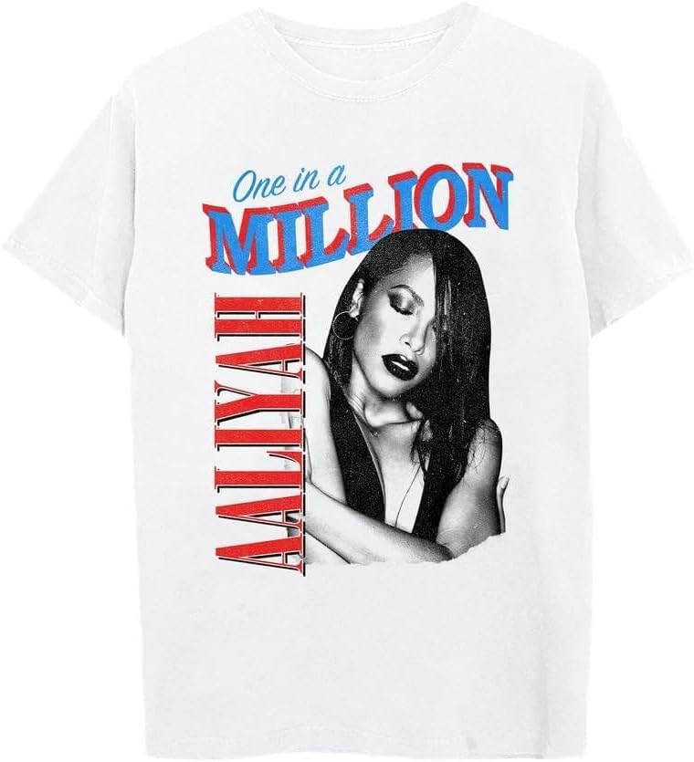 Aaliyah Unisex-Adult Official Merch One in a Million Short Sleeve Shirt S