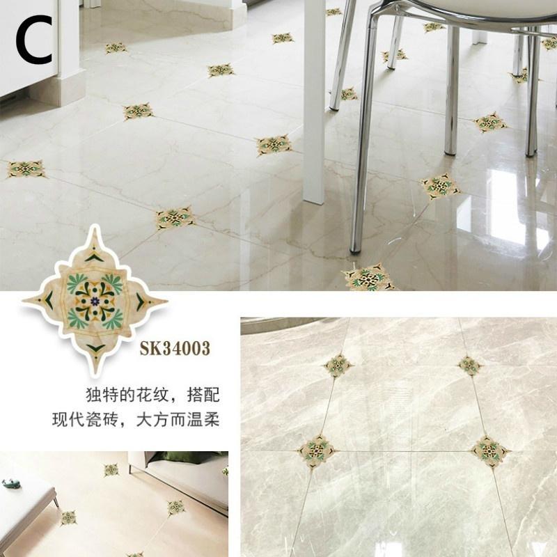 15pcs/sheet 5 Sheets Lot Creative Decorative Tile Stickers Diagonal Stickers Printed Stickers