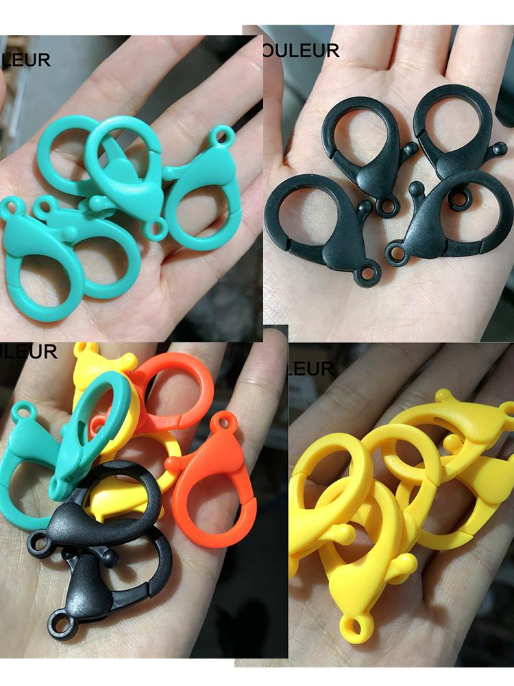 20pcs Mix Color Lobster Clasps Key Chain AKeychain for DIY Jewelry Making For Beginner Accessories DIY Findings