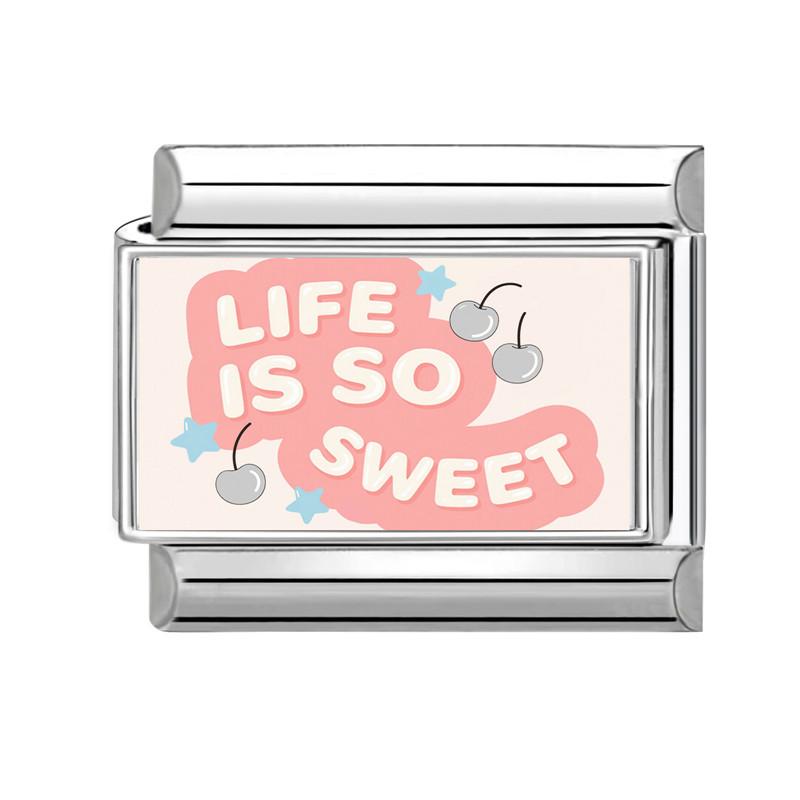 

Sweet Pink Series Stars Heart Flowers Butterfly Italian Link Fit 9mm Stainless Steel Bracelet Making DIY Charm Jewelry