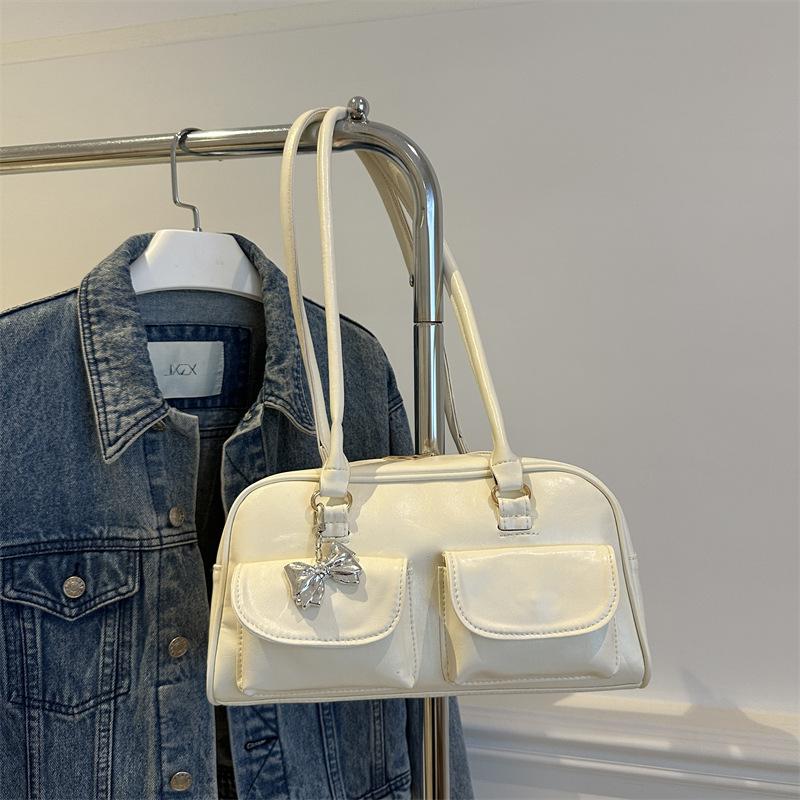 

Trendy women s spring niche hand-held underarm bag popular bag new shoulder bag белый