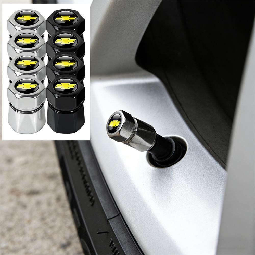 Diamond Stem Cover 4PCS Car Wheel Tire Valve Caps Badge Accessories For Chevrolet Spark Aveo Trax Malibu Equinox Impala Cruze