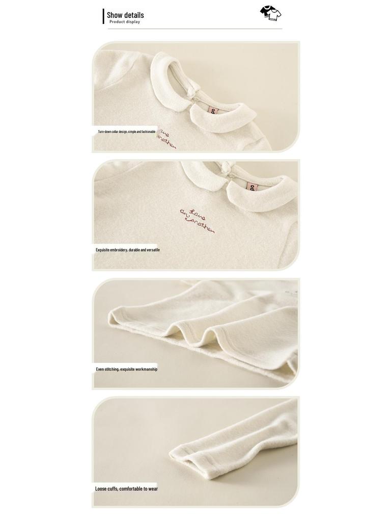 Cozy Korean Style Toddler Long Sleeve Brushed T-Shirt - Autumn Collection