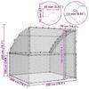 Dog Kennel with Storage Silver 2 X 2 X 2 M Galvanized Steel