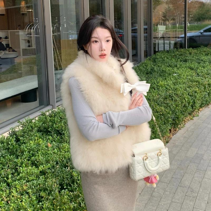 Winter Imitation Fox Fluffy Short Vest Feeling Thousand Gold Fur Jacket Fluffy Vest
