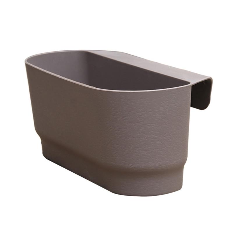Flower Plant Pot Wall Mounted Planter Outdoor Flowerpot Basket for Balcony Fence X3UC