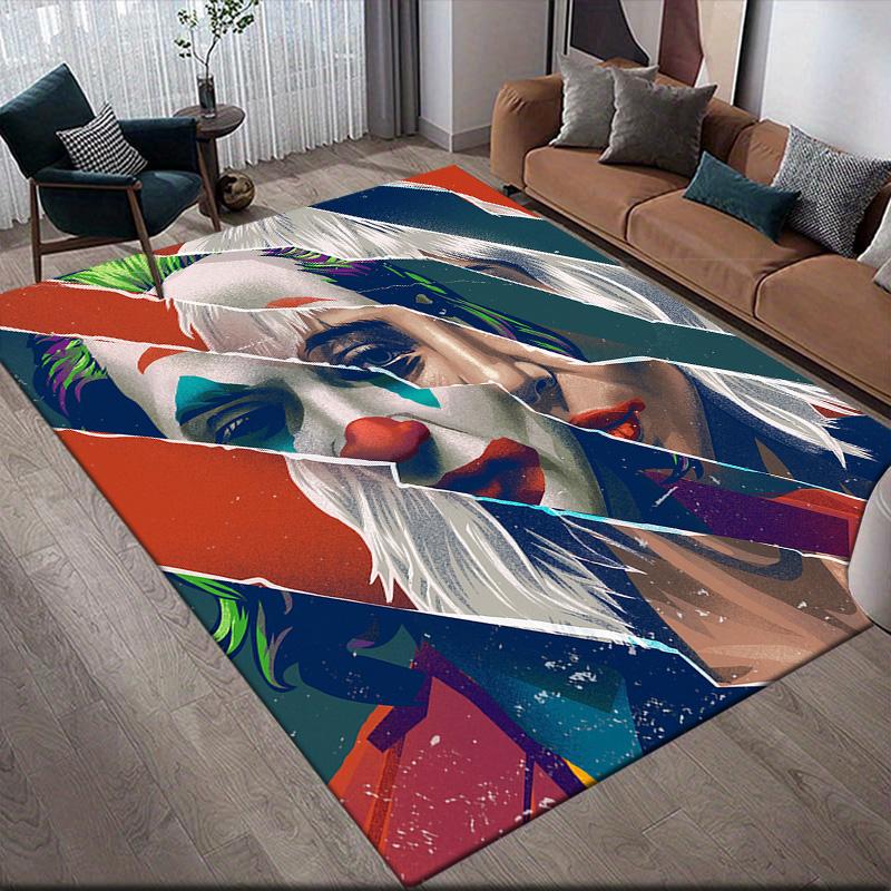 Harley & Joker Anti-Slip Floor Mat, Rectangular Carpet for Living Room & Bedroom Decor
