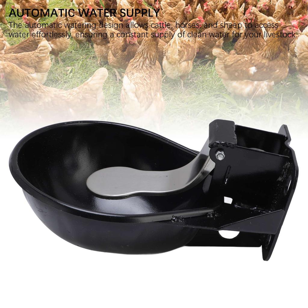Automatic Livestock Waterer Bowl Thickened Steel Animal Drinking Bowl Water Dispenser for Sheep Goat