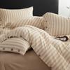 Class A Japanese Style Button Linen Cotton Bed, Premium Cotton And Linen Quilt Cover Kit, Pure Cotton Bedding 4