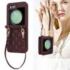 Luxury Wrist Rope Leather Phone Case For Samsung Galzxy Z Flip5 Flip4 Flip3 Flip 5 4 3 Crossbody Long Lanyard Cover Hoesje Coque