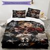 Ronaldo's Player Purple Kit Bedding Set, Breathable Duvet Cover with Pillowcases, Soft Bed Linen for Bedroom Home Decoration, Perfect Festival Birthda