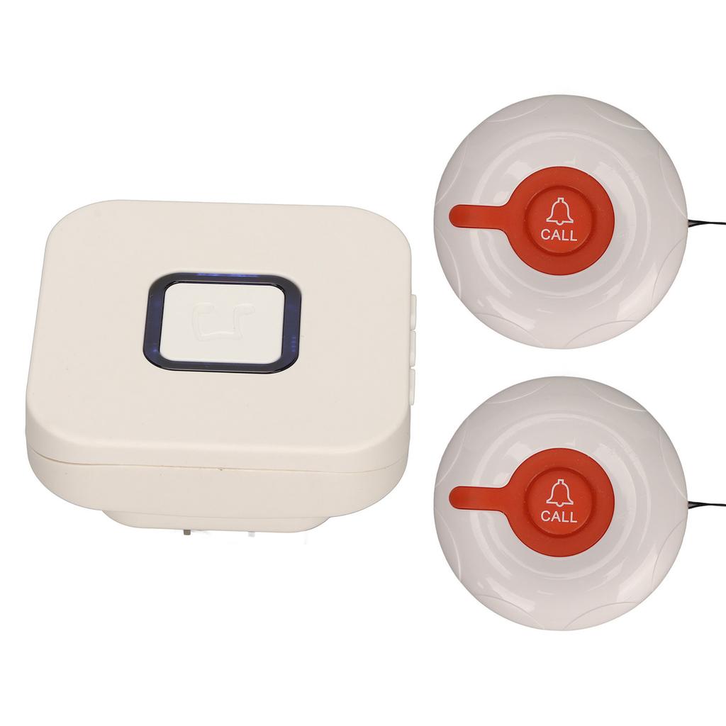 Elderly Monitoring Call Button 4 Gear Volume Adjustment Wireless ABS Caregiver Pager 100‑240V US