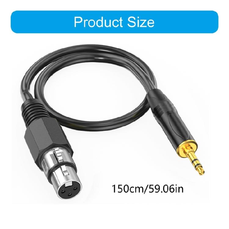 3.5mm Male To 3Pin Female Auditory Cable For Connecting Smartphones Tablets To Mixers Speakers