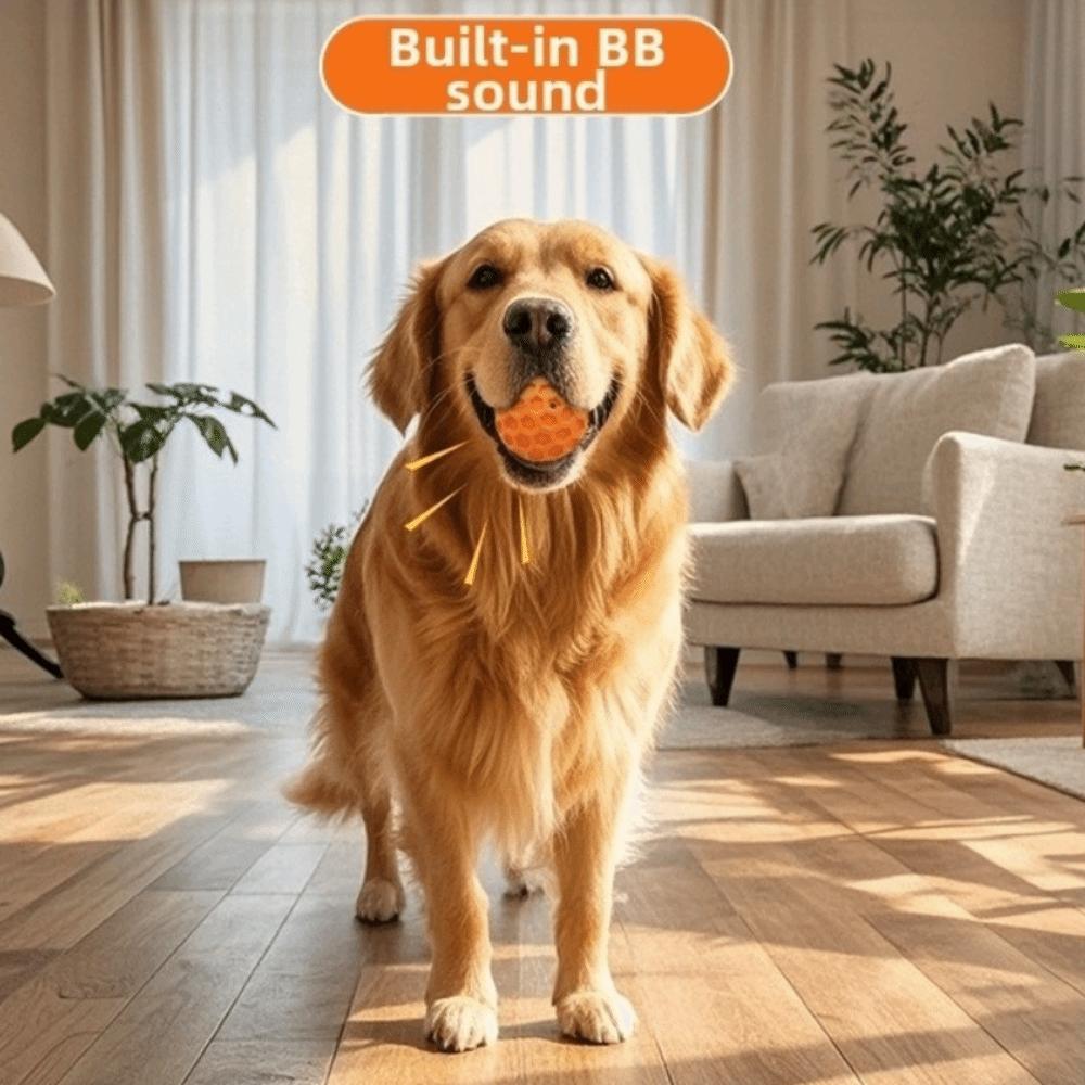 Rubber Dog Sound Ball Interactive Squeaky Dog Toy Easy To Clean Dog Chew Toy  Indoor Play