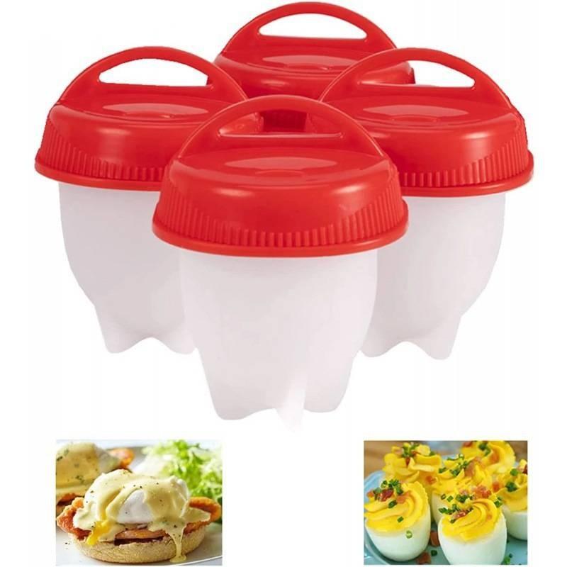 Premium Nonstick Silicone Egg Steamer Cups Six Pack For Perfect Poached Eggs