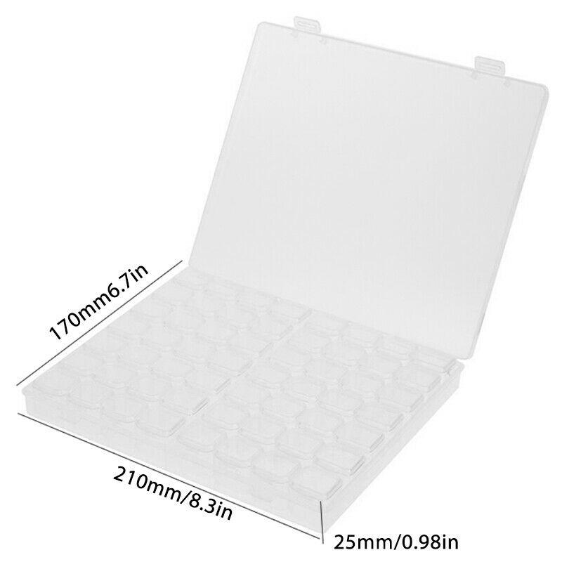 

Пластиковый ящик для хранения ювелирных изделий с 56 ячейками, чехол для бисера и алмазной вышивки, держатель для таблеток, ящик для хранения инструментов для маникюра и дизайна ногтей чистый