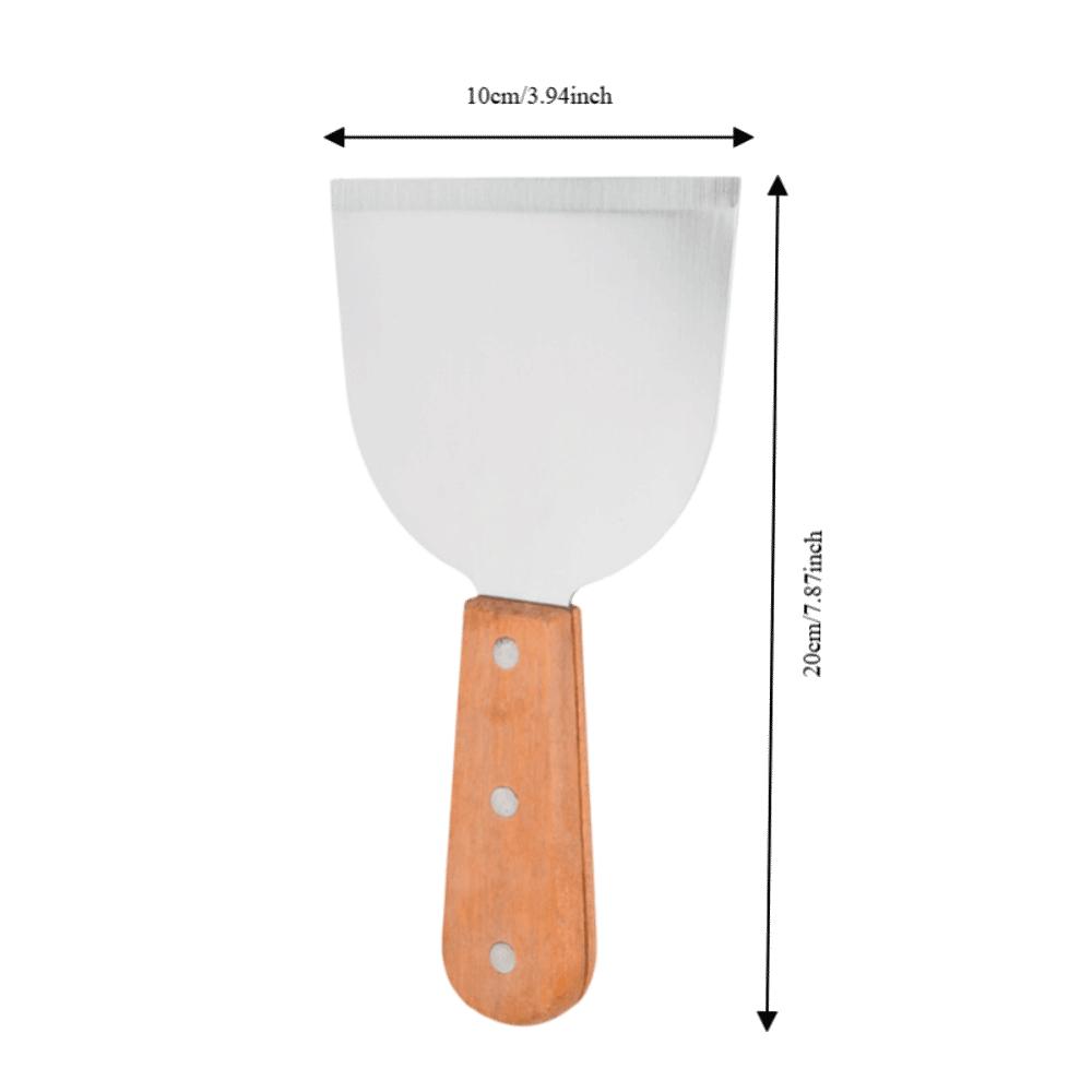 Wooden Handle Grill Scraper Wide Flat Head Pizza Spatula Easy Clean BBQ Shovel Burger Flipping