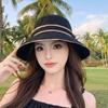 Bowknot Decor Fisherman Hat Lace-up Design Sunshade Hat New Girls Basin Caps  Beach Activities