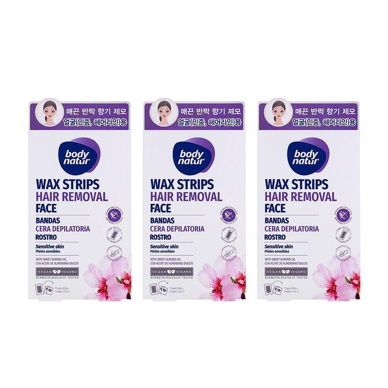 

Body Natur Восковые полоски для удаления волос для лица 12 x 3