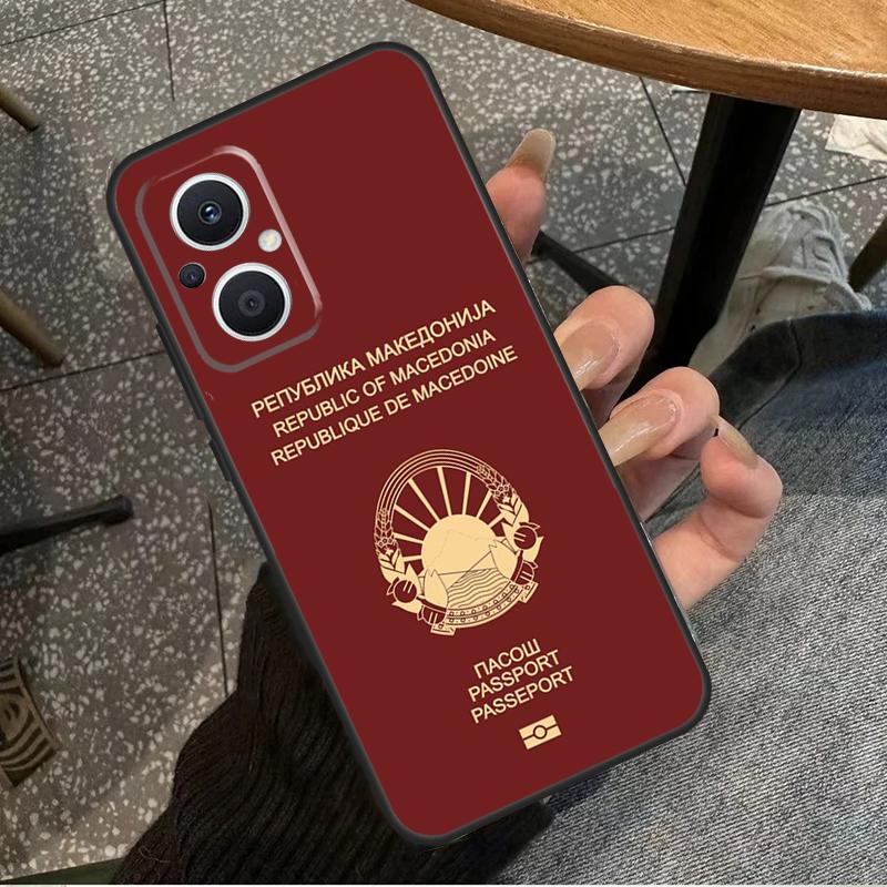 Macedonia Passport Case For OPPO Find X6 Pro X3 X2 Neo X5 Lite OPPO Reno 6 Lite 4 5 7 8 10 8T 5Z 2Z 4Z Coque