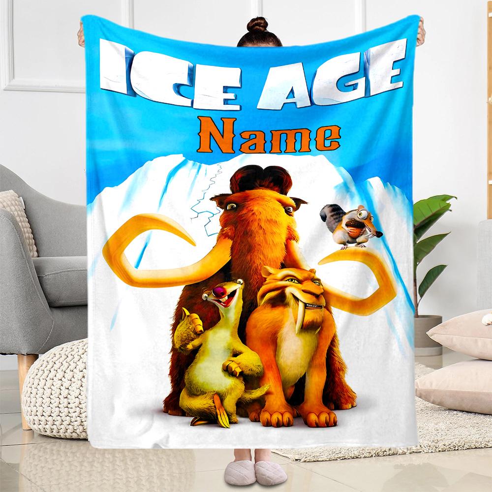 Eiszeit Abenteuerdecke Warmherzige Dekoration Geeignet für Bettwäsche Stuhl Sofa für Alle Anlässe Stilvolle Dekoration Einzigartiges Geschenk für Familie und Freunde Camping