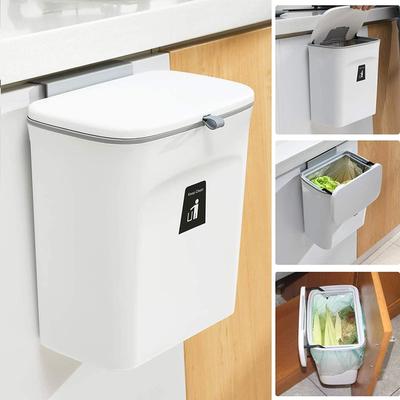 Wandhängender Mülleimer Küchenmülleimer Hängender Mülleimer 9L Anbringbarer Innen-Komposteimer (Lagerräumung) Schrank/Badezimmer/Schlafzimmer/Büro/Toilette